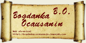 Bogdanka Očaušanin vizit kartica